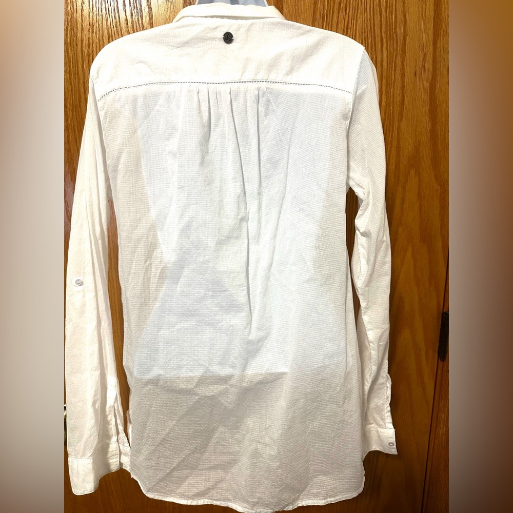 Prana Katya‎ White Button-Up 100% Cotton Blouse. Medium. Lightweight. - Picture 5 of 7
